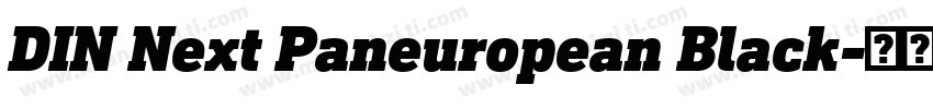 DIN Next Paneuropean Black字体转换